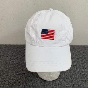 American Flag Baseball Hat Unisex One Size White Adjustable Strapback Cap Arlin